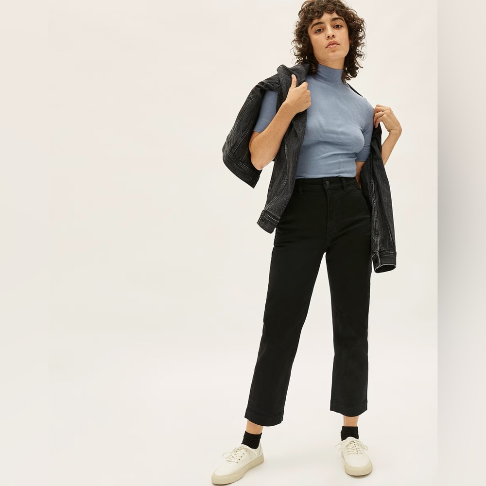 Everlane Women’s 12 Black The Straight Leg Crop Pants